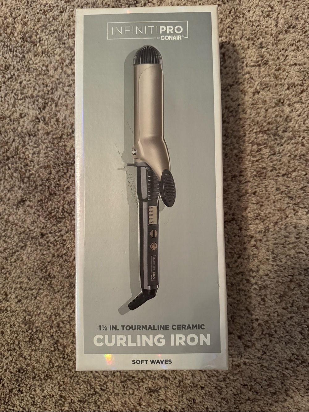 InfinitiPRO by Conair 1.5" Tourmaline Ceramic Curling Iron - Metallic Gold/Black